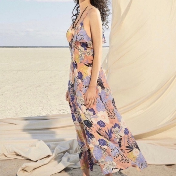 Sanctuary Women's Isabella Button Down Maxi Dress Papaya Love Size Medium M - Picture 1 of 9
